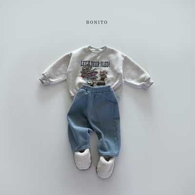 Bonito22｜(75cm-125cm) 聖誕雪橇印花休閒上衣13