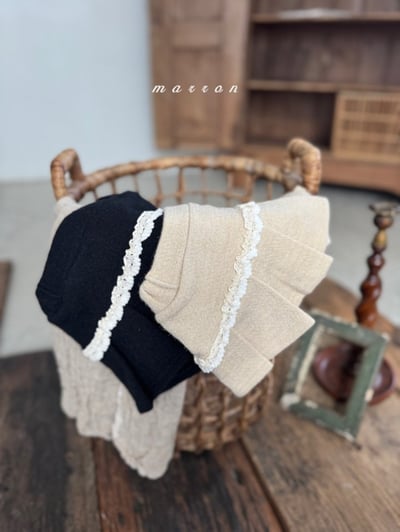 Marron 33｜(1y-6y) 法式蕾絲百褶褲裙2