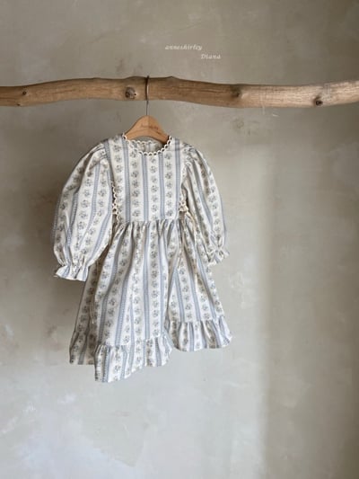 Anne Shirley14｜(1y-5y) 1色春日花卉滾邊洋裝1