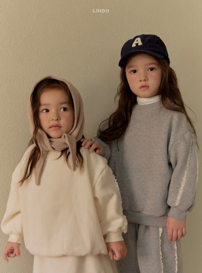 Lindo46｜(80cm-125cm) 蕾絲滾邊休閒上衣13