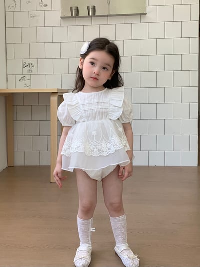 JE37｜(66-90cm) 蕾絲花邊包屁衣10