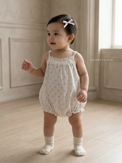 Mon petit06｜(66-90cm) 蝴蝶結細肩包屁衣14