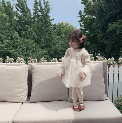 (73-140cm) 簡約高質感澎澎裙薄紗洋裝/少量現貨5