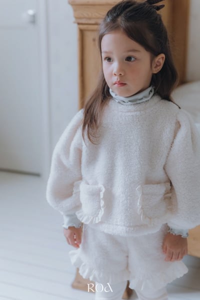 ROA06｜(80cm-120cm) 2色口袋造型素色絨毛套裝2