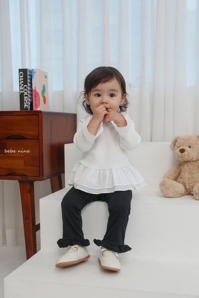 bebe nine09  (65-115) 2色荷葉緊身褲4