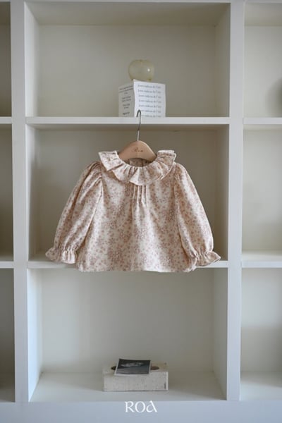 ROA10｜(80cm-120cm) 2色洋氣碎花長袖上衣3