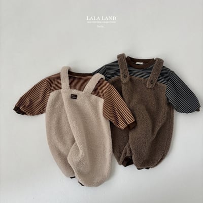 lala land12｜(60cm-83cm) 2色刷毛吊帶褲2