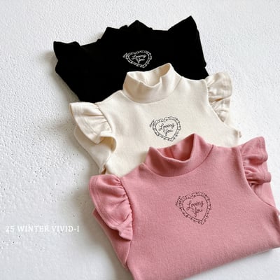 vivid71｜(78cm-125cm) 荷葉飛袖中領上衣2