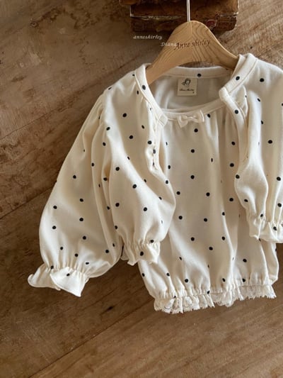 Anne Shirley24｜(3m-24m) 2色細肩碎花/波點開襟外套1