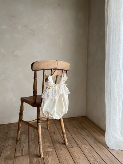 Anne Shirley07｜(3m-22m) 1色荷葉蕾絲無袖包屁衣5