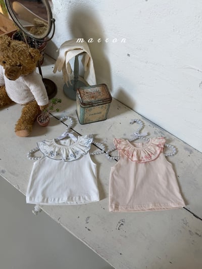 Marron27｜(1y-6y) 荷葉翻領花邊套裝3