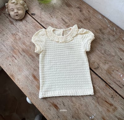 Azalea05｜(85-118cm) 壓紋荷葉邊上衣4