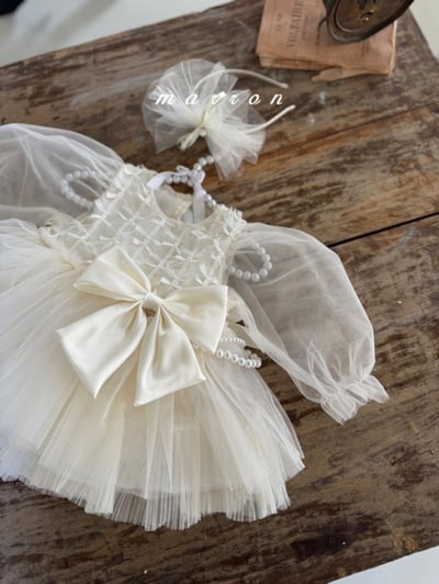 Marron47｜(free) 薄紗緞帶髮箍5