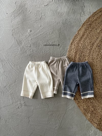 Bloom.b34｜(0m-24m/85cm-125cm) 磨毛蕾絲邊長褲1