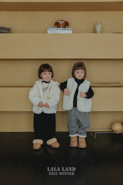 lala land58｜(75cm-120cm) 3色格紋刷毛長褲8