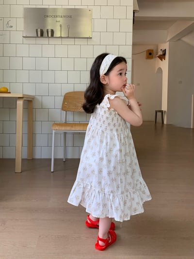 JE35｜(66-130cm) 抓皺碎花包屁衣/洋裝17