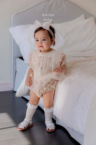 M-KIDS38｜(65-80cm) 歐式碎花滾邊包屁衣16