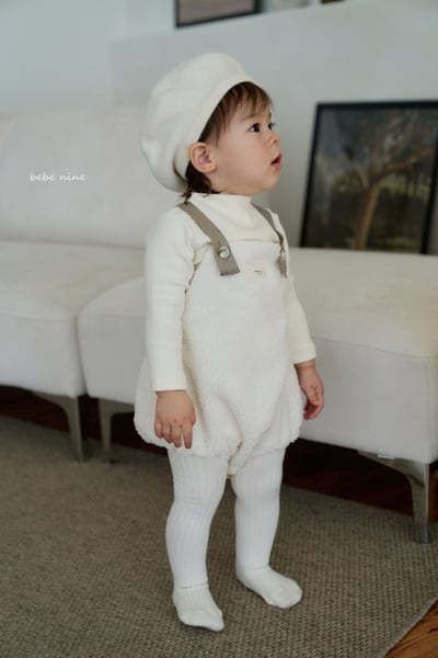 bebe nine03 (65cm-75cm) 2色刷毛吊帶包屁衣11