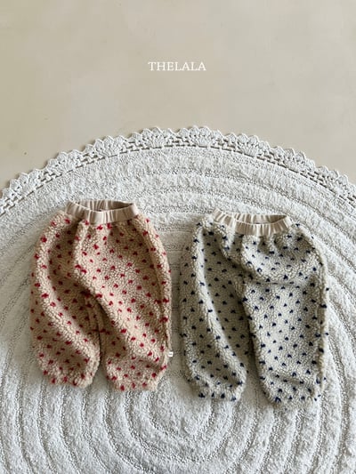 thelala42｜ (1y-6y) 波點毛毛束口褲5
