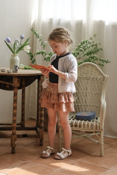 FLO11｜(75-140) 蕾絲鏤空蛋糕褲裙22