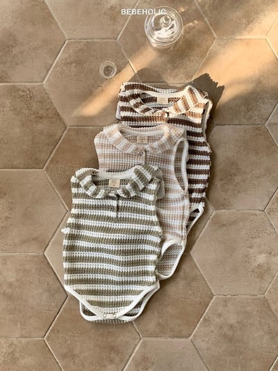 Bebe holic30｜(3m-18m) 雙色無袖套裝2