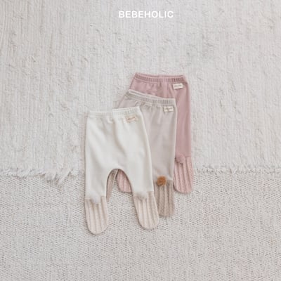 Bebe holic31｜(3m-18m) 絨球撞色褲襪4