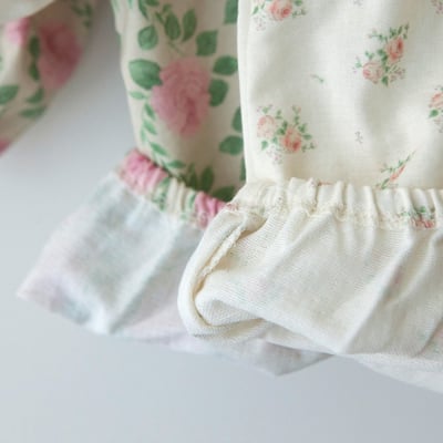 LEMONADE25｜(55cm-85cm) 2色玫瑰碎花包屁衣含帽子24