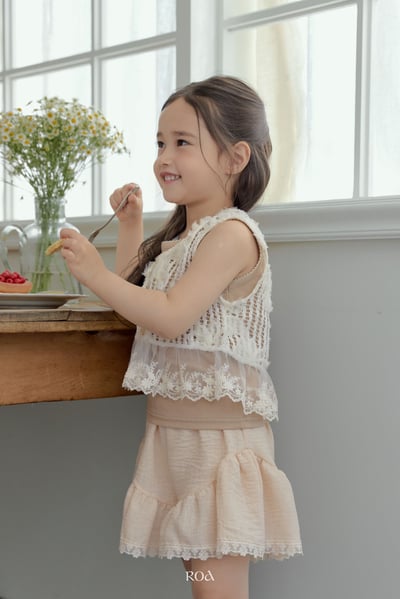 ROA34｜(6m-18m) 2色蕾絲滾邊褲裙9