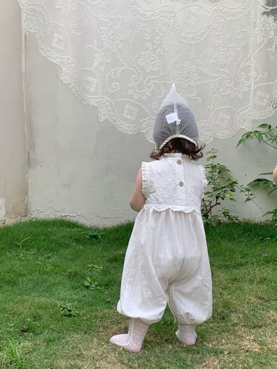 JE56｜(73-100cm) 刺繡花邊連身衣2