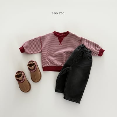 Bonito14｜(75cm-125cm) 條紋滾邊休閒上衣10