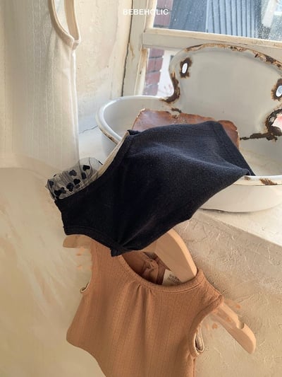 Bebe holic40｜(3m-18m) 素色蕾絲上衣10