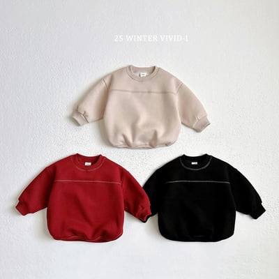 vivid53｜(78cm-125cm) 簡約刺繡英字休閒上衣1