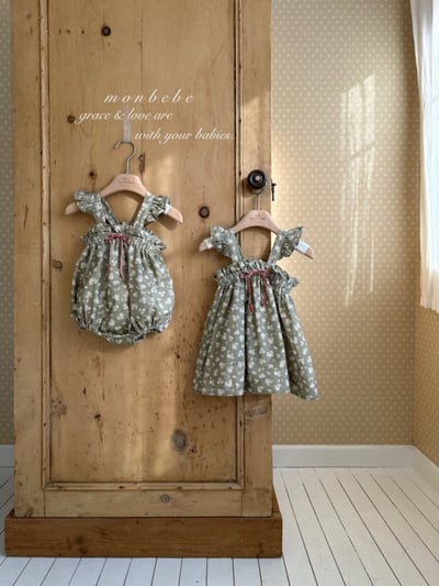 MONBEBE04｜(1y-6y) 春日碎花荷葉洋裝5