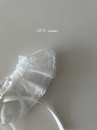 SO.U01｜(6m-4y)  雙層蕾絲綁帶圍裙2