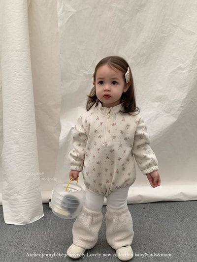 JE 254｜(66-90cm)  復古碎花包屁衣16