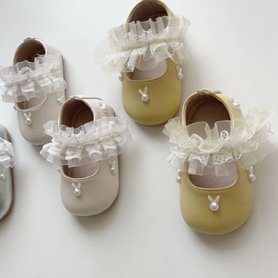 兔子珍珠蕾絲學步鞋13