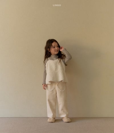 Lindo38｜(80cm-125cm) 毛毛緞帶背心9