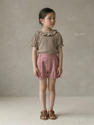 Mon petit19｜(73-118cm) 荷葉花邊公主袖上衣3