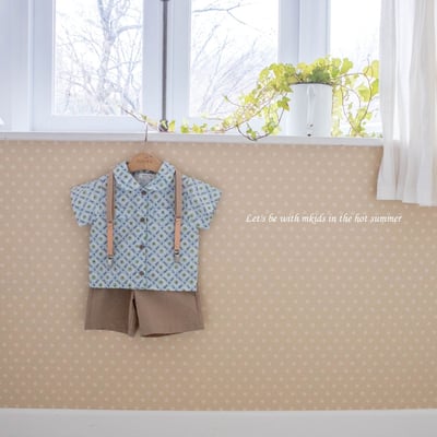 M-KIDS56｜(65-115cm) 英式吊帶褲夾8