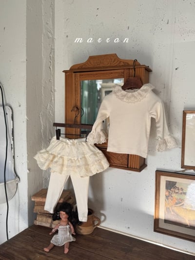 Marron16｜(1y-6y) 蛋糕格紋/蕾絲內搭褲裙10