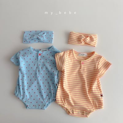 my_bebe17｜(58-72cm) 羅紋包屁衣含髮帶13