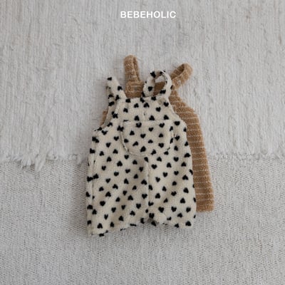 Bebe holic19｜(3m-18m) 羊羔毛吊帶包屁連身褲10