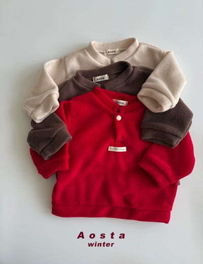 AOSTA64｜(6m-5y) 半開襟小標上衣3