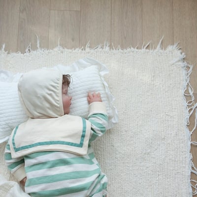 LEMONADE29｜(55cm-85cm) 2色粗條紋包屁衣含帽子4