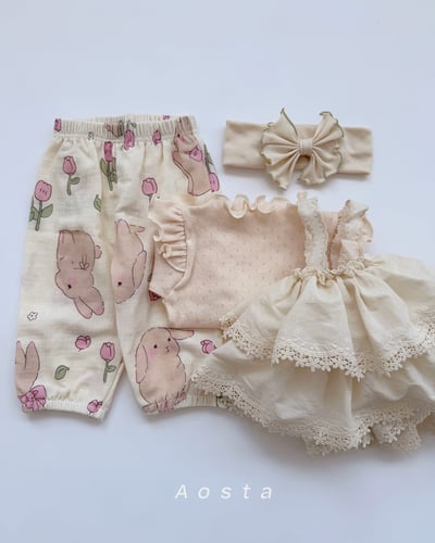 AOSTA19｜(6m-5y) 滾邊蝴蝶結髮帶16