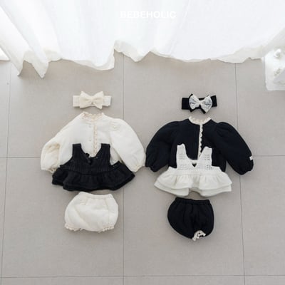 Bebe holic28｜(3m-18m) 小香風蕾絲燈籠褲8