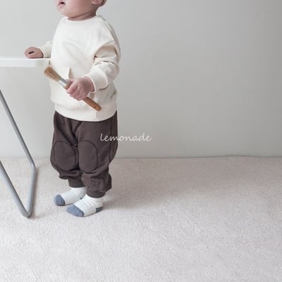 LEMONADE52｜(55cm-85cm) 2色素面拼布束口褲19