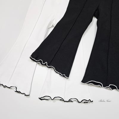 bebe nine18  (65cm-115cm) 2色木耳邊喇叭褲4