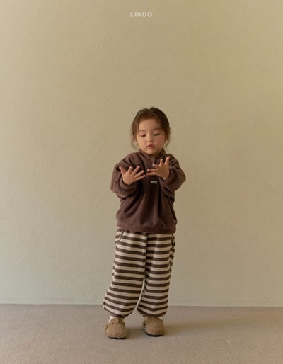 Lindo61｜(80cm-125cm) 條紋束口褲7