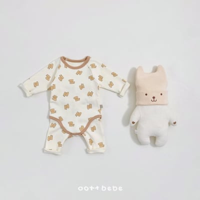 Oottbebe13｜(0m-12m) 狗狗棉質居家包屁衣褲子套裝13